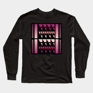 “Dimensional Forest (1)” - V.5 Red - (Geometric Art) (Dimensions) - Doc Labs Long Sleeve T-Shirt